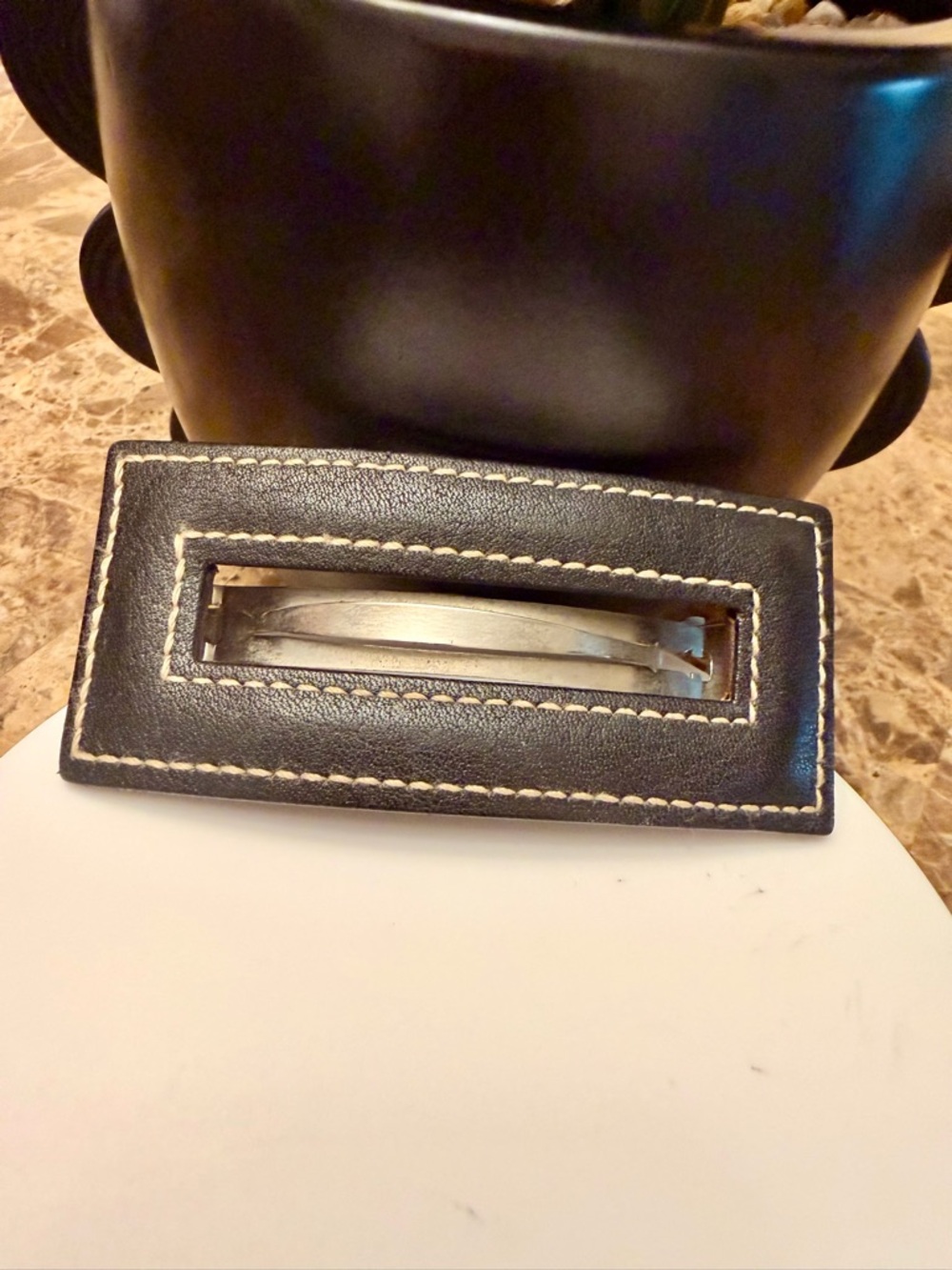 SOLD ‼️‼️Coach Signature Jacquard Tri-fold Wallet with Coach Leather Barrette - Picture 13 of 16